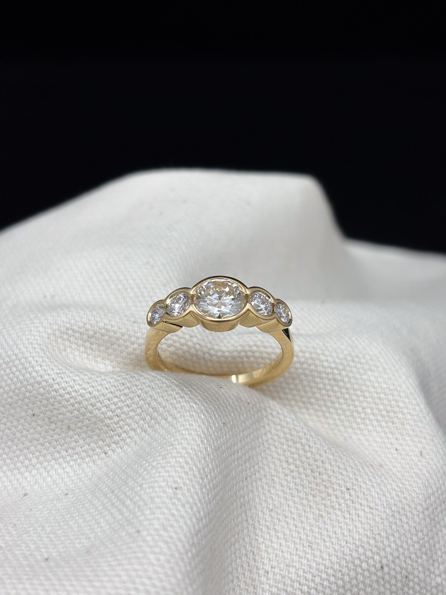 Diamond Solid Gold Band. Bespoke jewellery designer based in Tarporley, Cheshire, bespoke engagement rings, wedding bands and jewellery remodelling