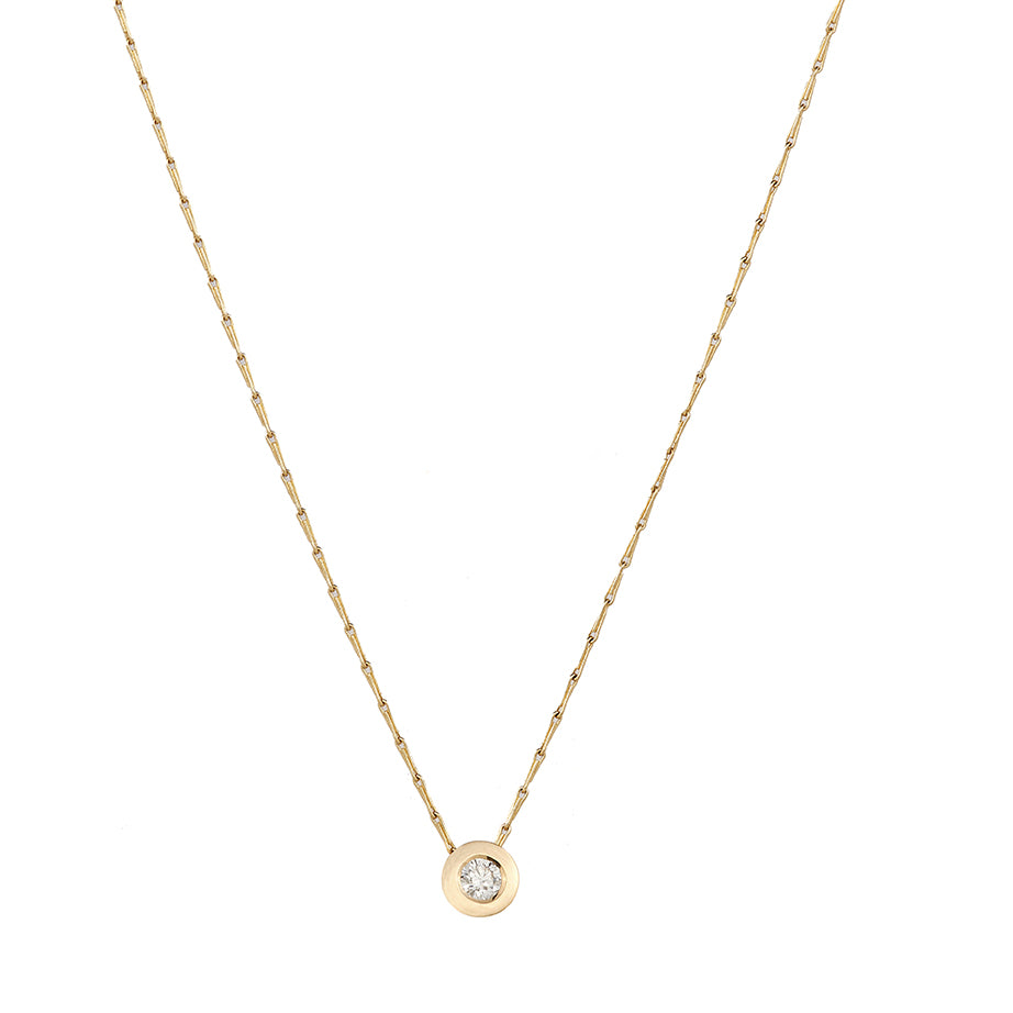 9ct solid yellow gold and 18ct solid yellow gold diamond pendant necklace, ethical and sustainable jewellery, handmade in the UK