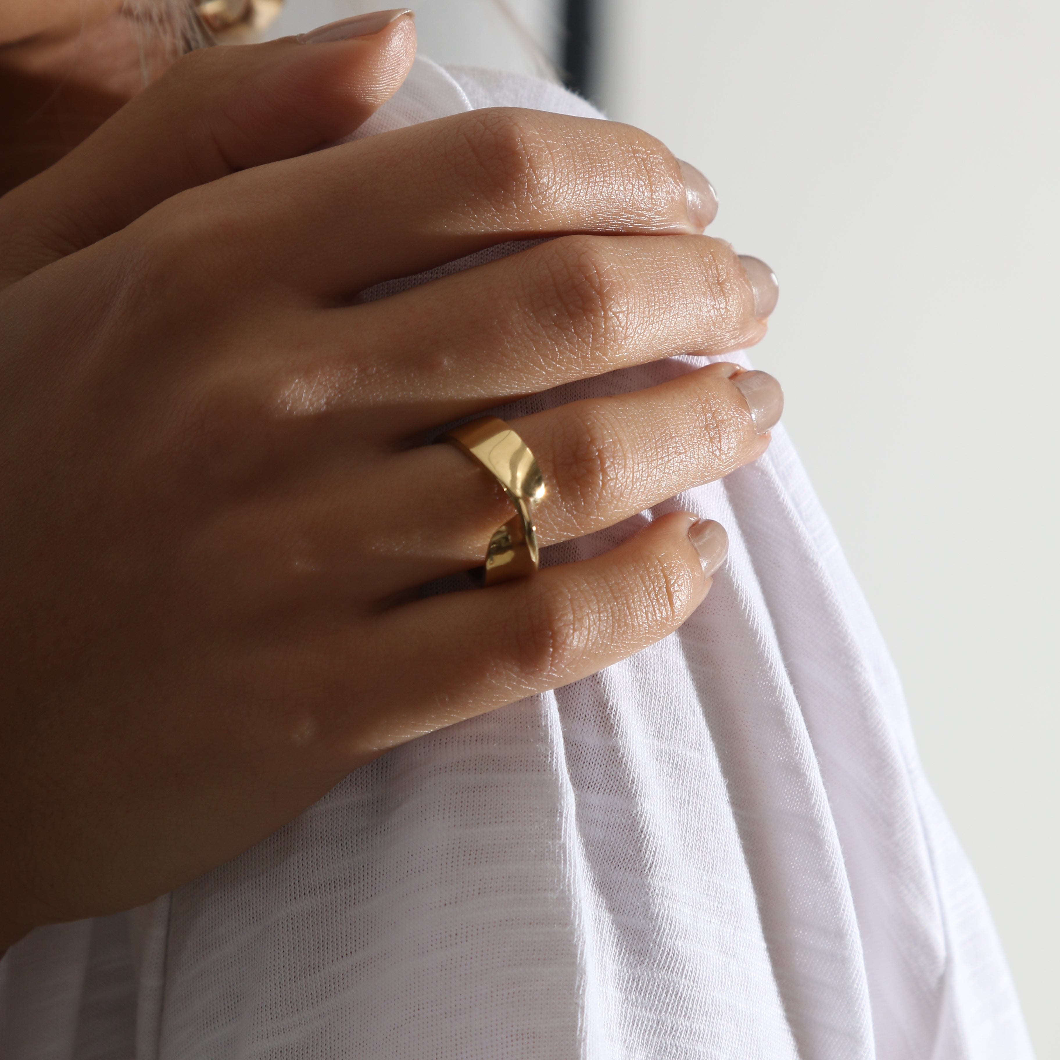 Chunky Twist Gold Ring