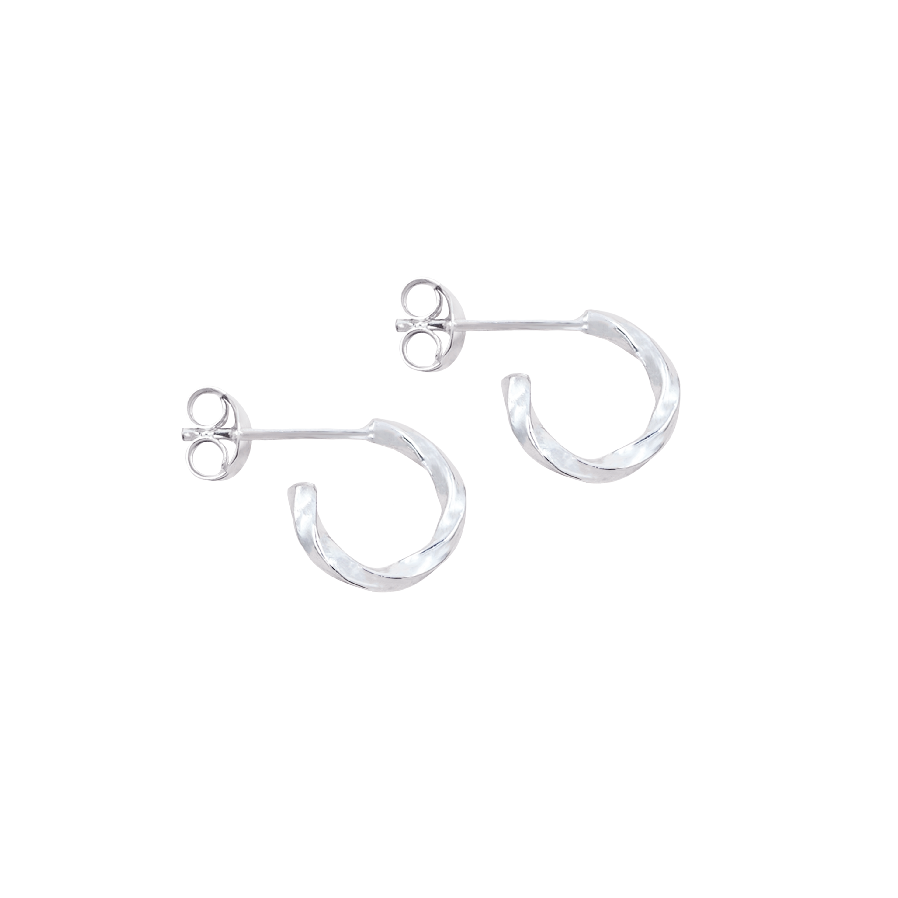 silver huggie hoop earrings