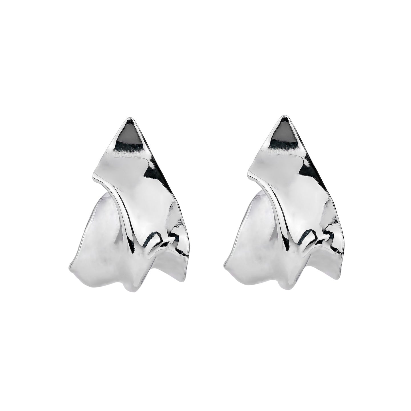 100% recycled silver large chunky hoop earrings, ethical and sustainable jewellery, handmade in the UK