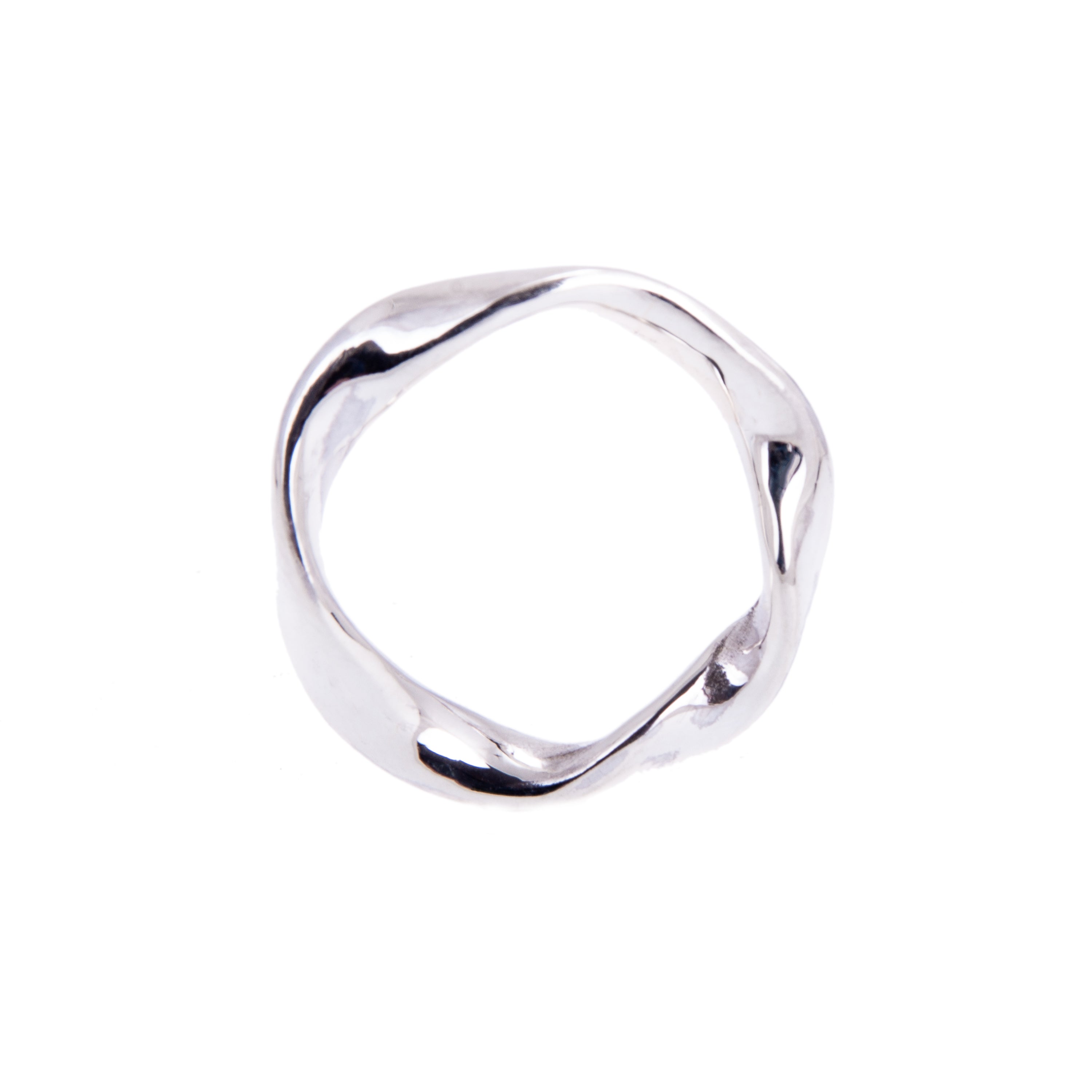 Silver twisted stacking ring, ethical jewellery handmade int he UK