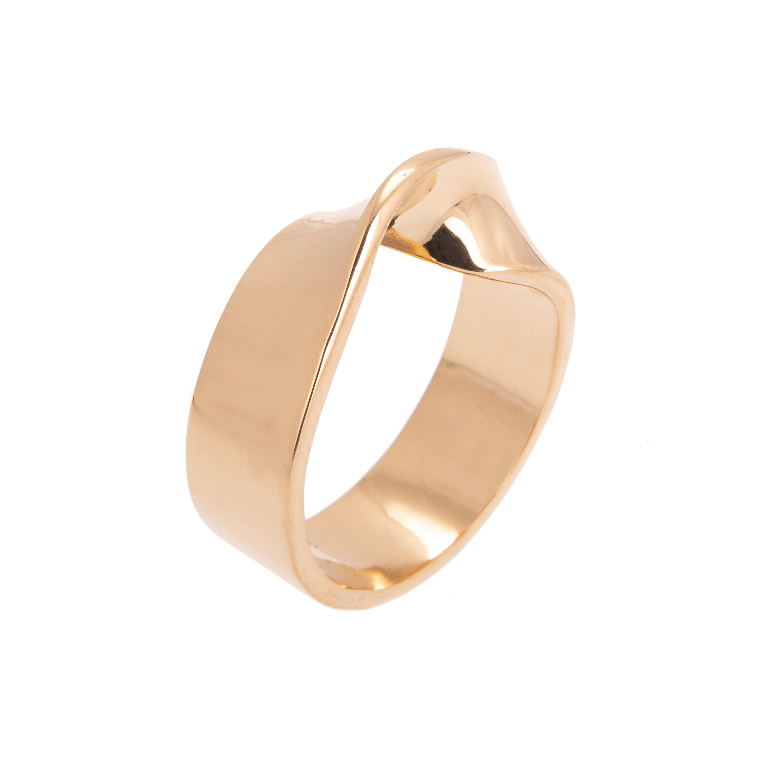 18ct gold vermeil twisted ring, ethical jewellery handmade int he UK