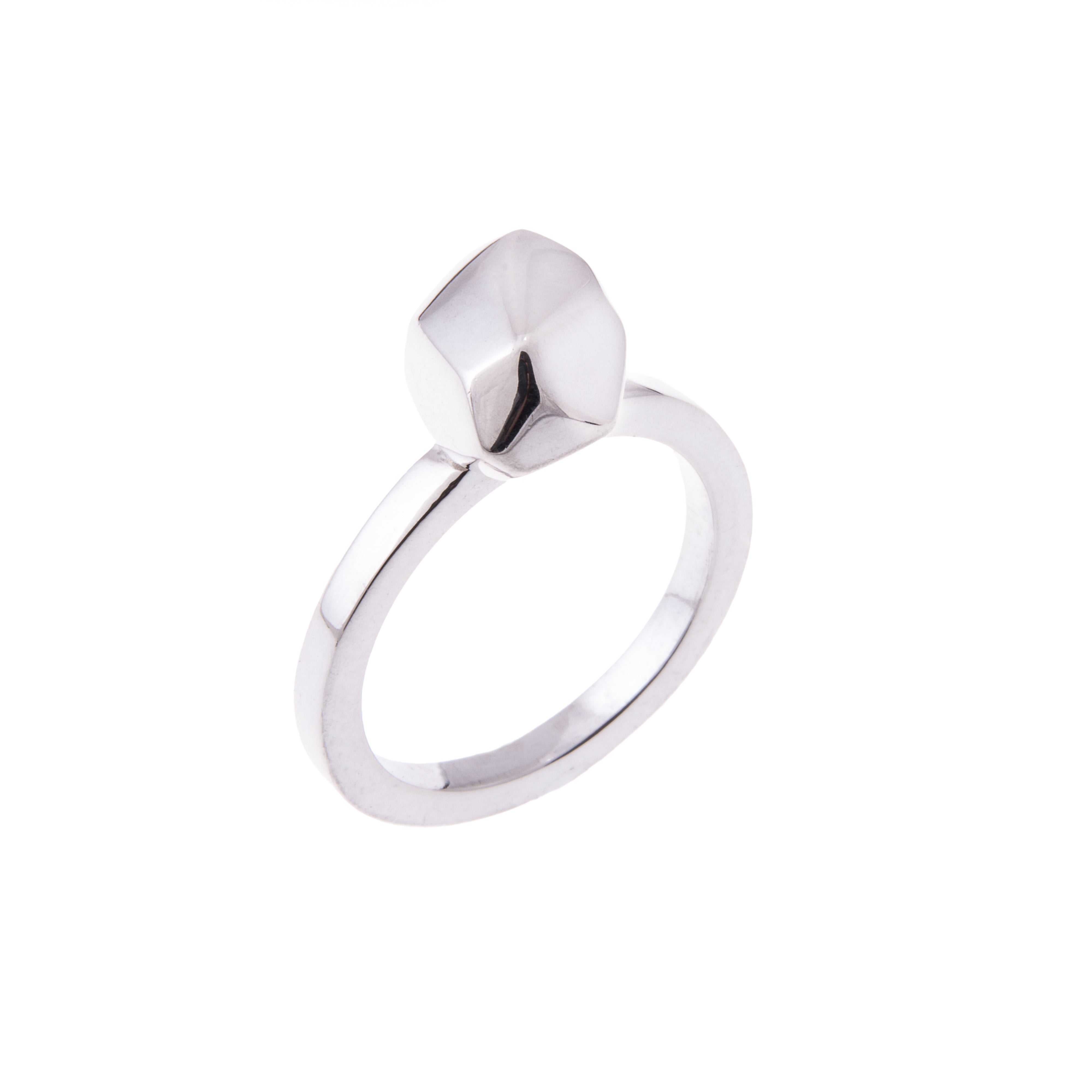 Silver stacking rings with faceted feature, ethical jewellery, handmade in the UK