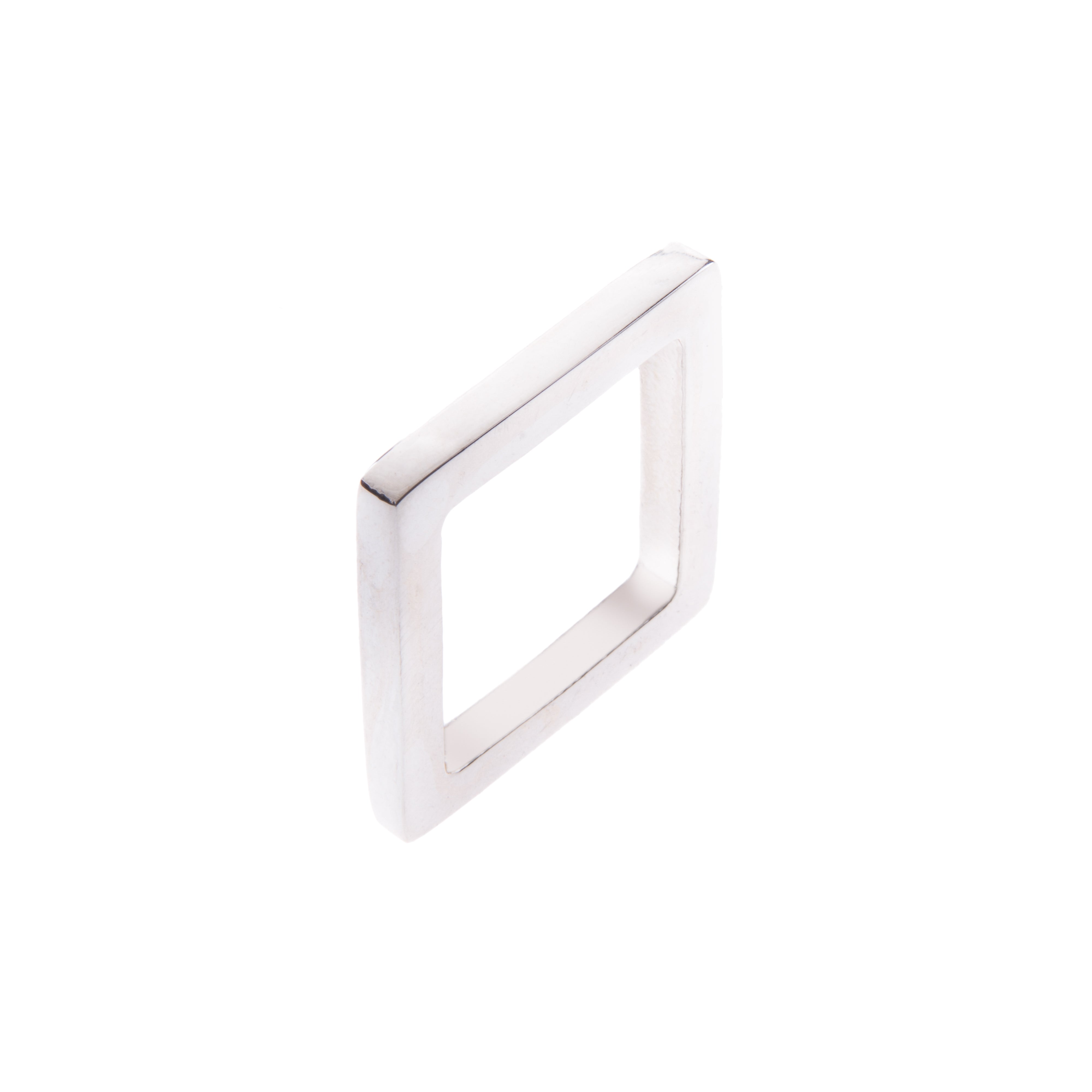 Silver square stacking ring, ethical jewellery, handmade in the UK