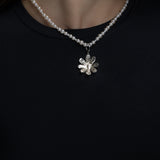 Small Daisy Silver Pendant