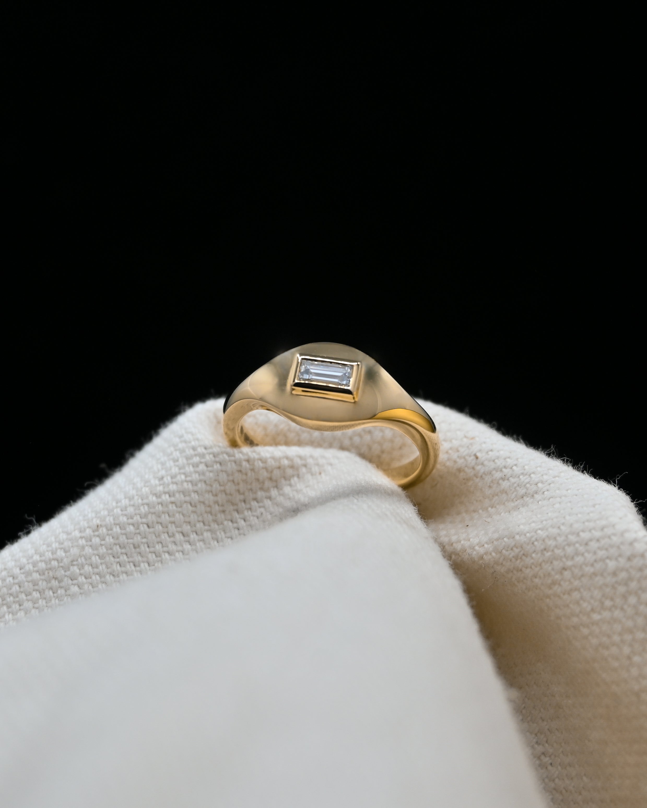 Emerald Cut Solitaire, Solid Gold Bespoke Engagement Ring