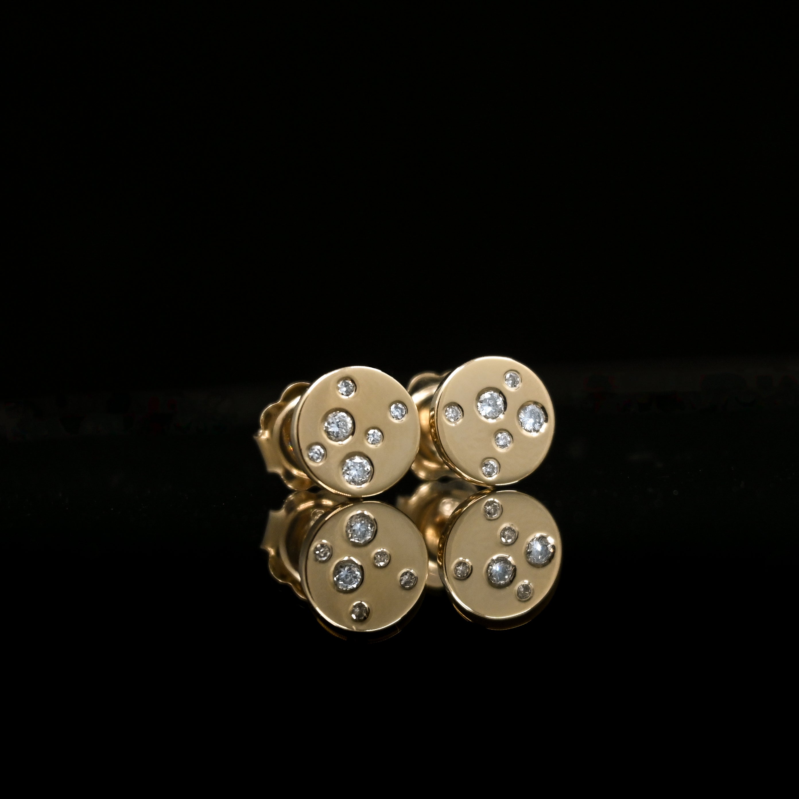 Yellow Gold Diamond Stud Earrings Remodel, Bespoke Jewellery based in Tarporley, Cheshire