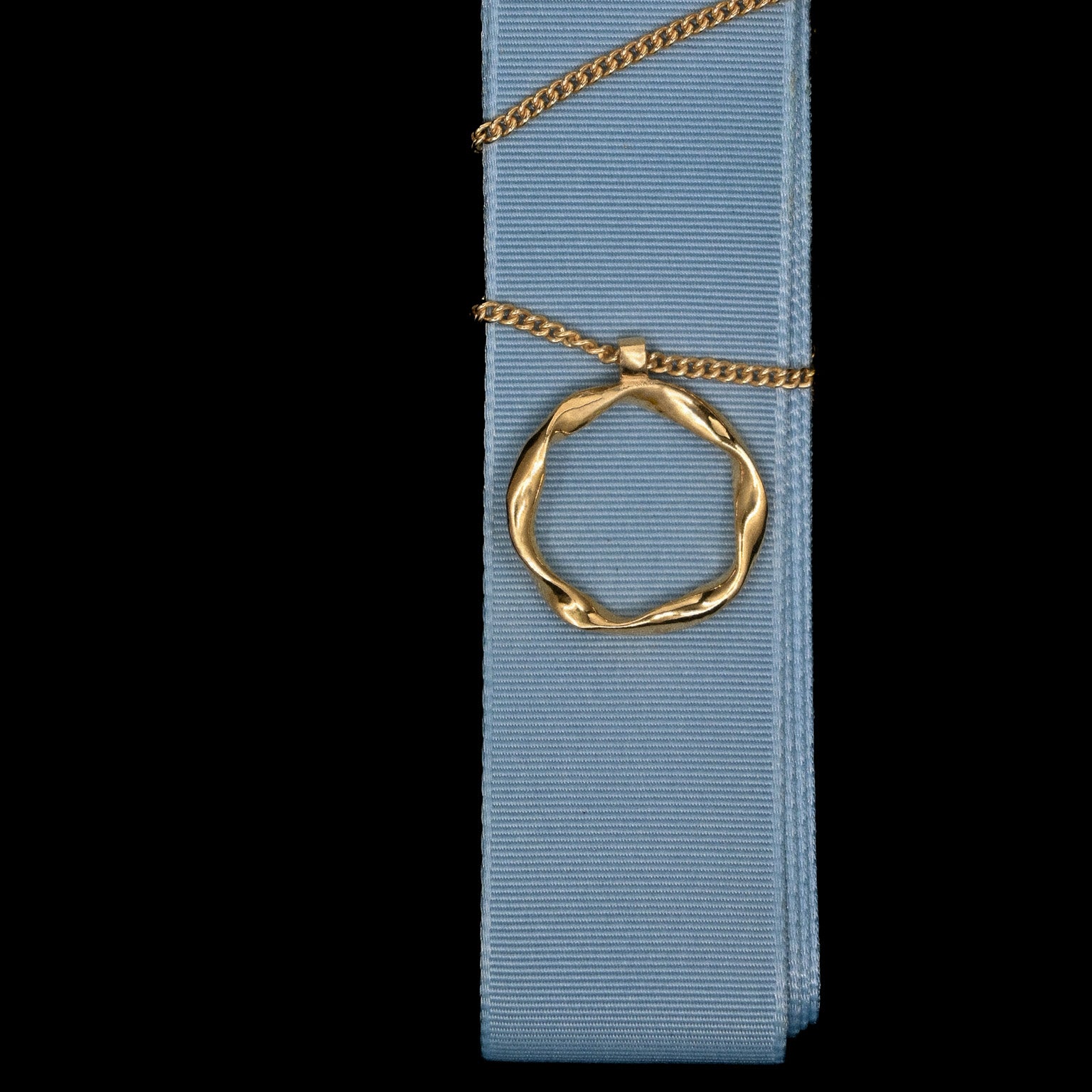 Gold Vermeil Plated Twisted Pendant Necklace