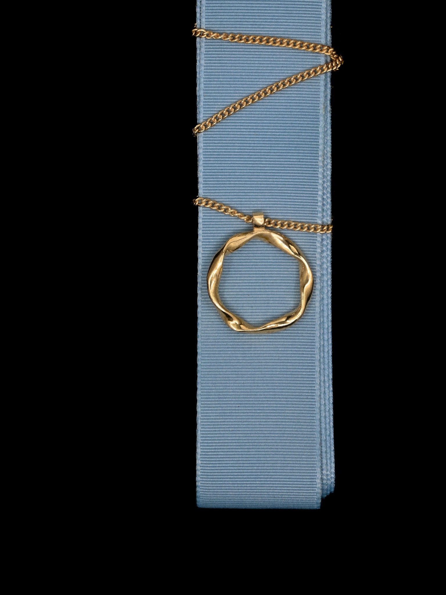 Gold Vermeil Plated Twisted Pendant Necklace