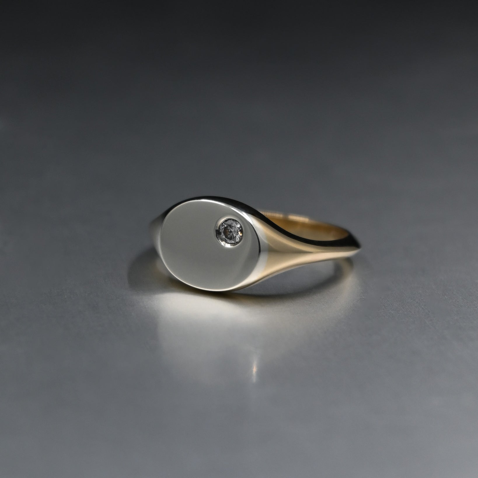 personalised diamond signet rings