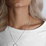 LOKA Silver Contour Pendant Necklace