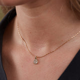 Small Mixed Diamond Disc Necklace