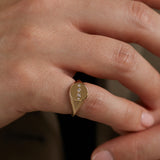 Women’s Round Diamond Signet Ring