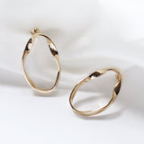LARGE LOKA CONTOUR EARRINGS GOLD