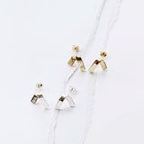 LOKA FOLDED STUD EARRING GOLD