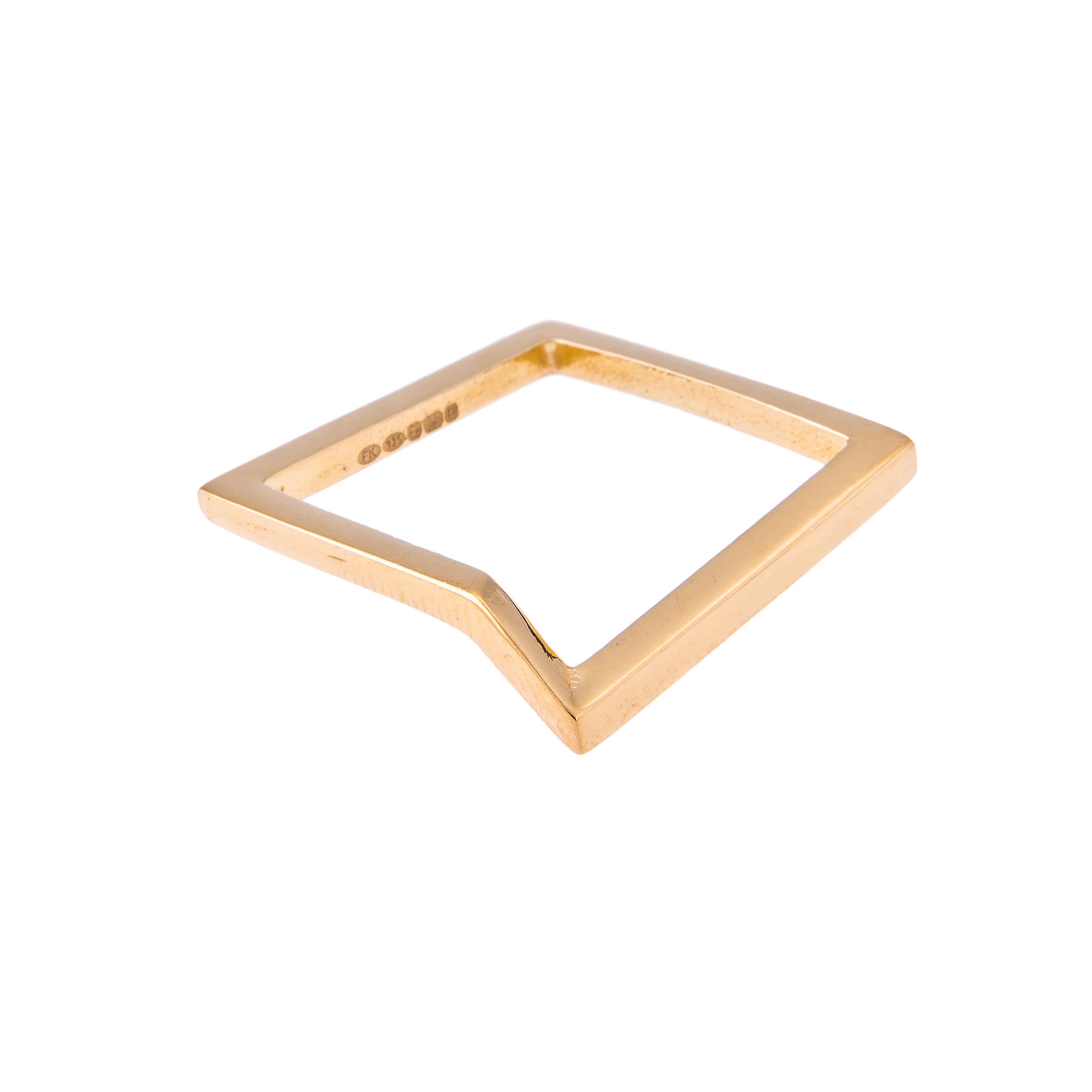 Koti Gold Vermeil Plate Kink Stacking Ring