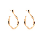 LOKA TWISTED HOOP EARRINGS GOLD