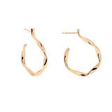 LOKA TWISTED HOOP EARRINGS GOLD