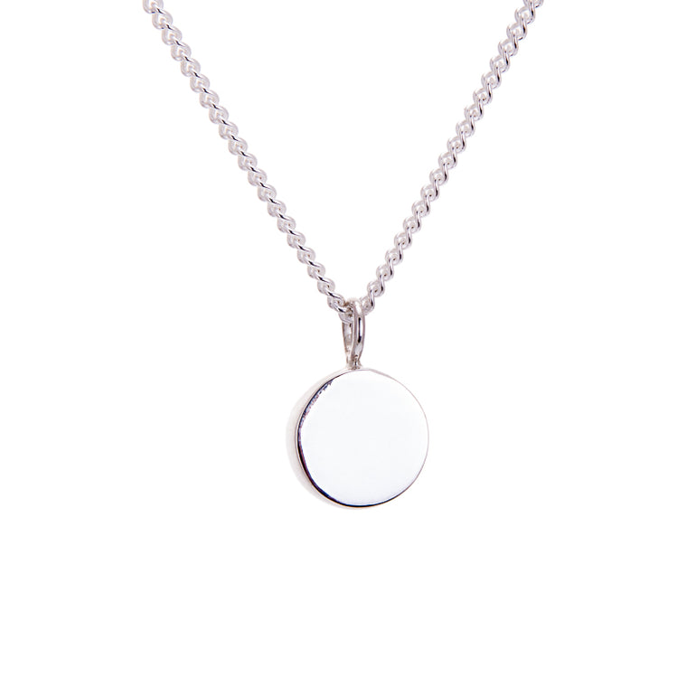 Amati Recycled Silver Disc Pendant Necklace | ANUKA Jewellery