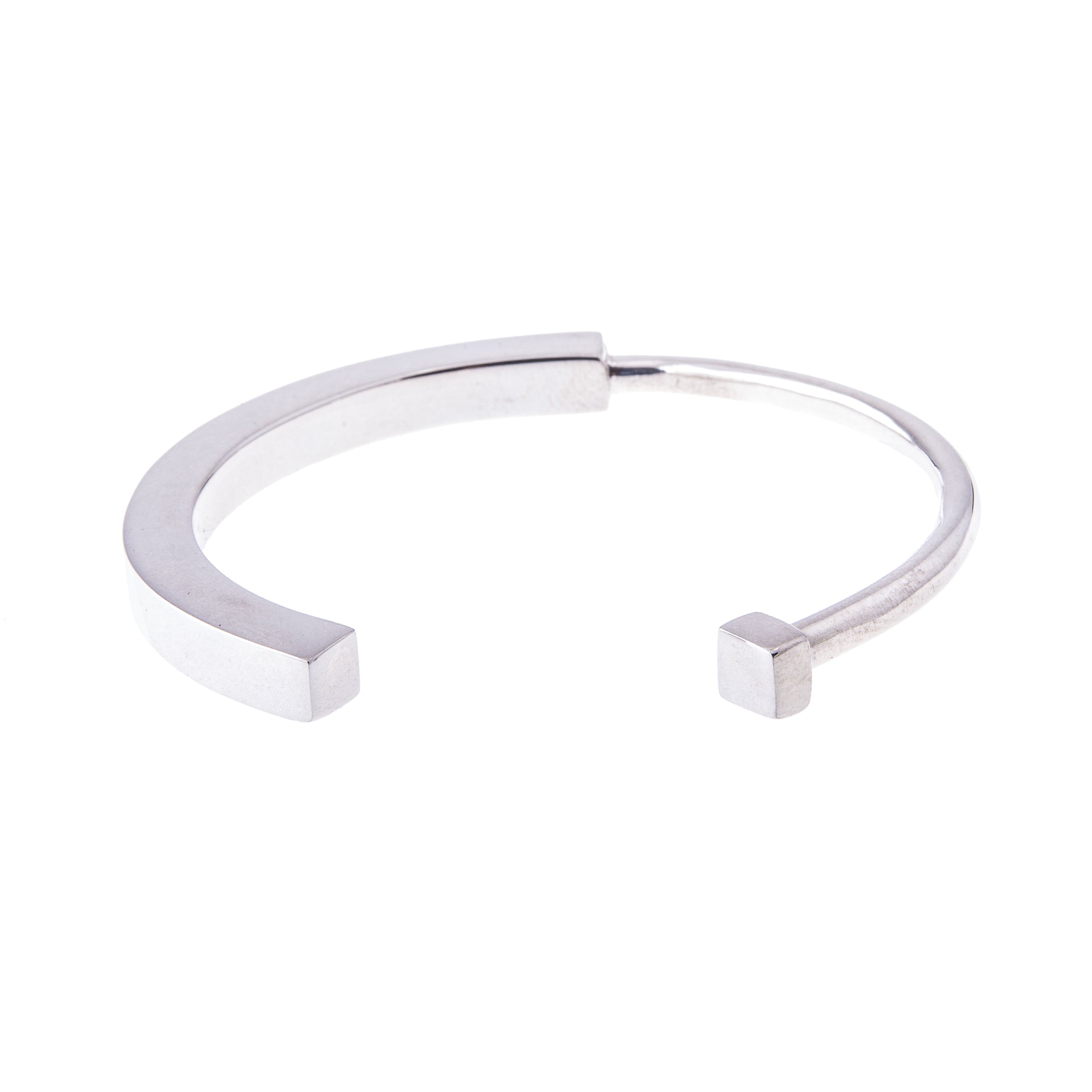 KOTI Silver Half Round Cuff Bangle