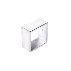 Geometric square silver ring, ethical jewellery, handmade in the UK