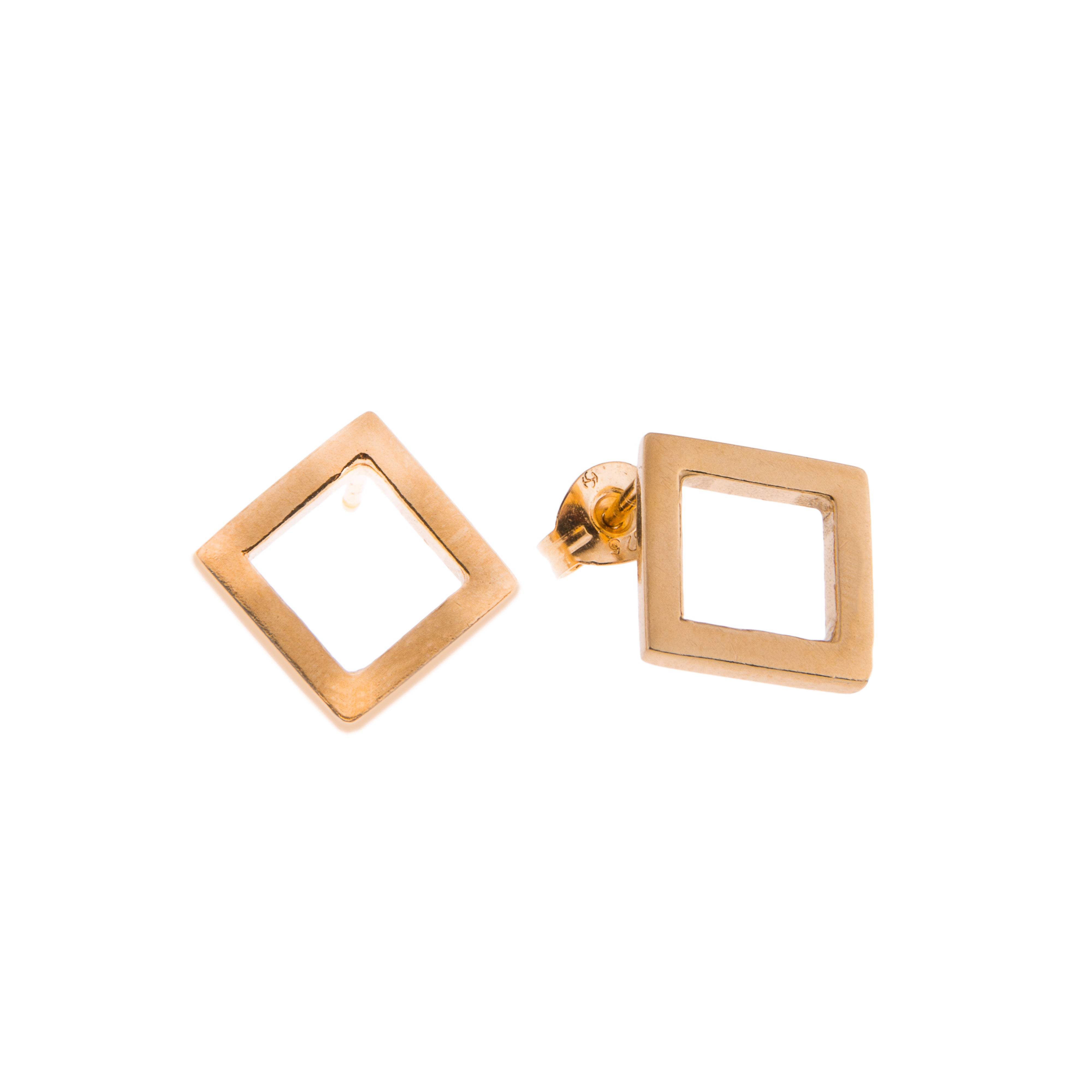 Koti Vermeil Gold Diamond-Shape Earrings