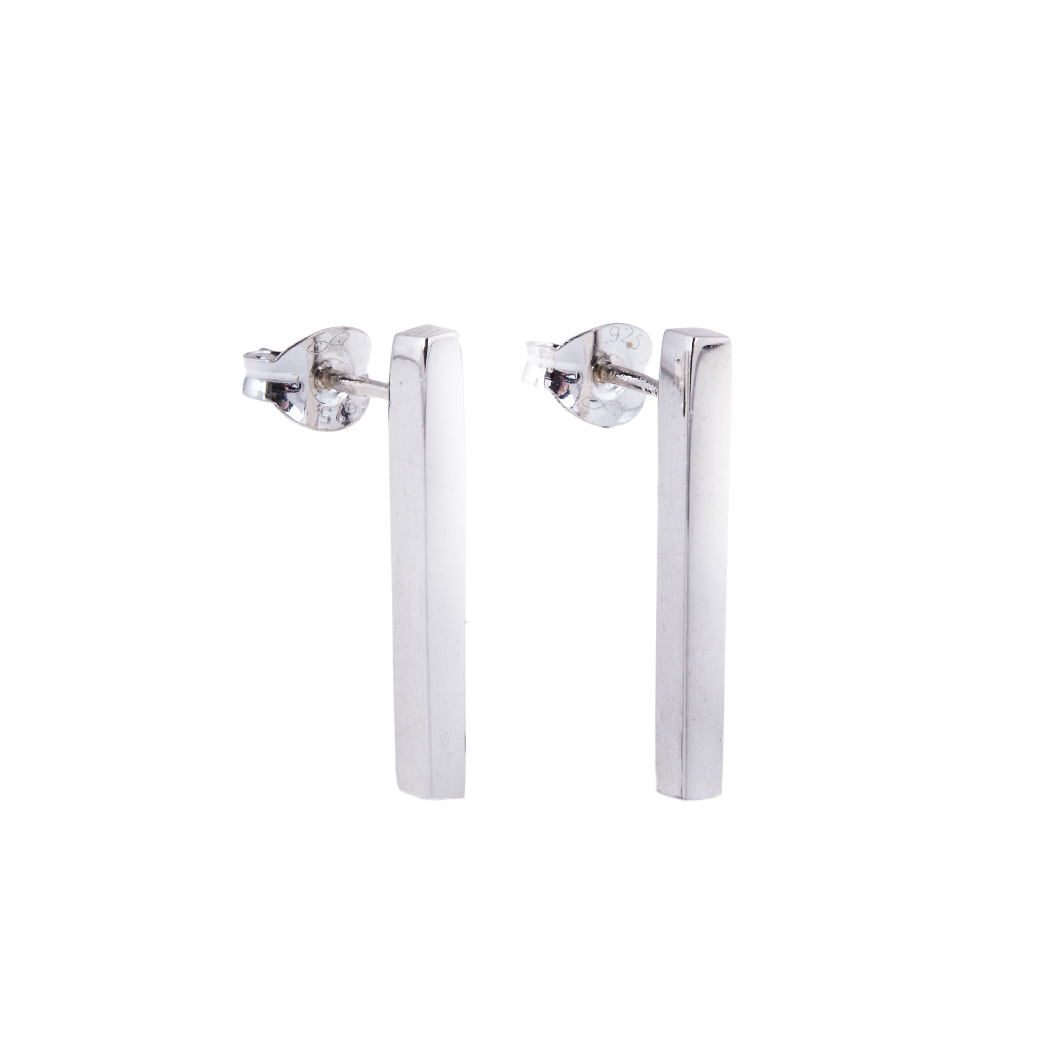 Koti Silver Bar Earrings