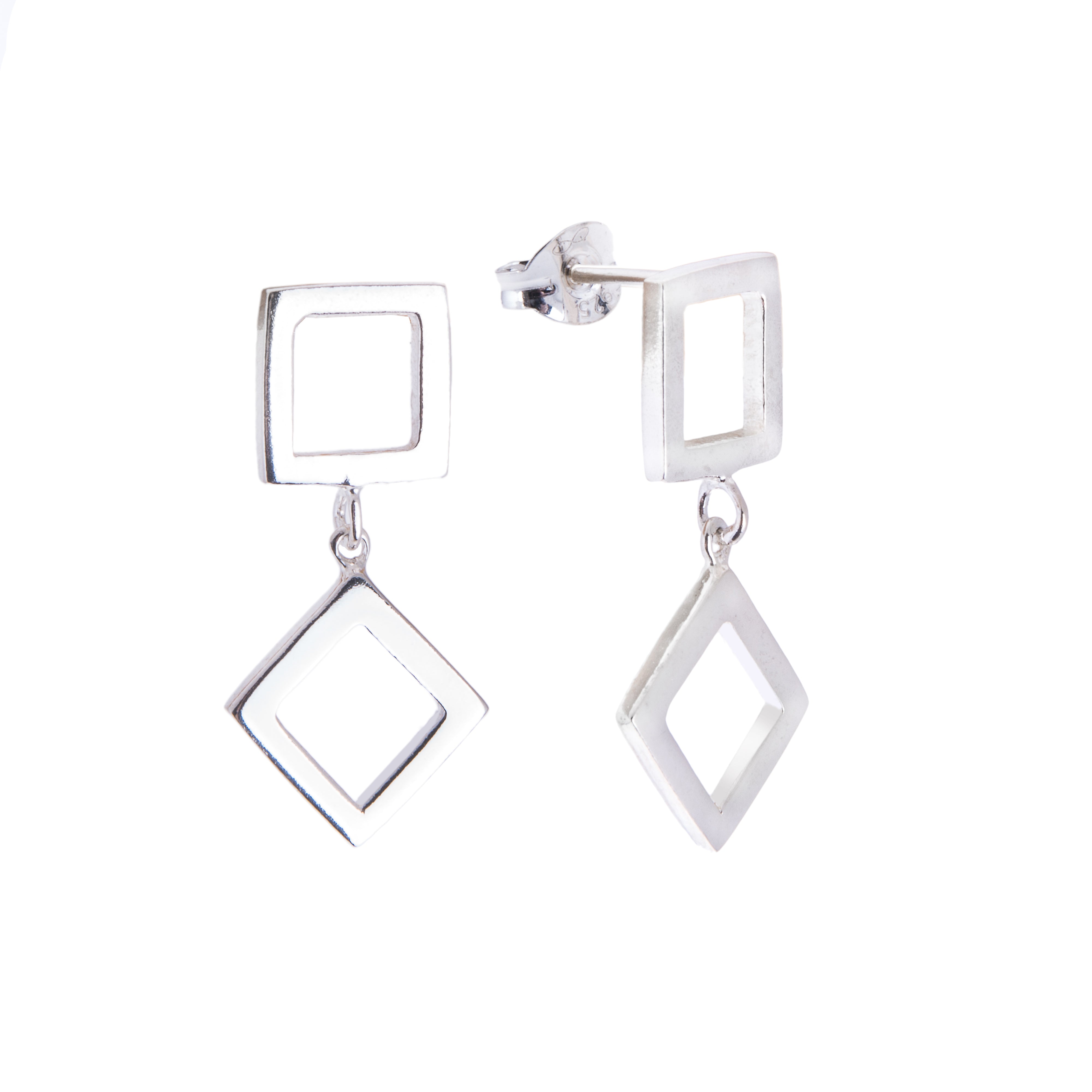 Koti Recycled Silver Drop Earrings
