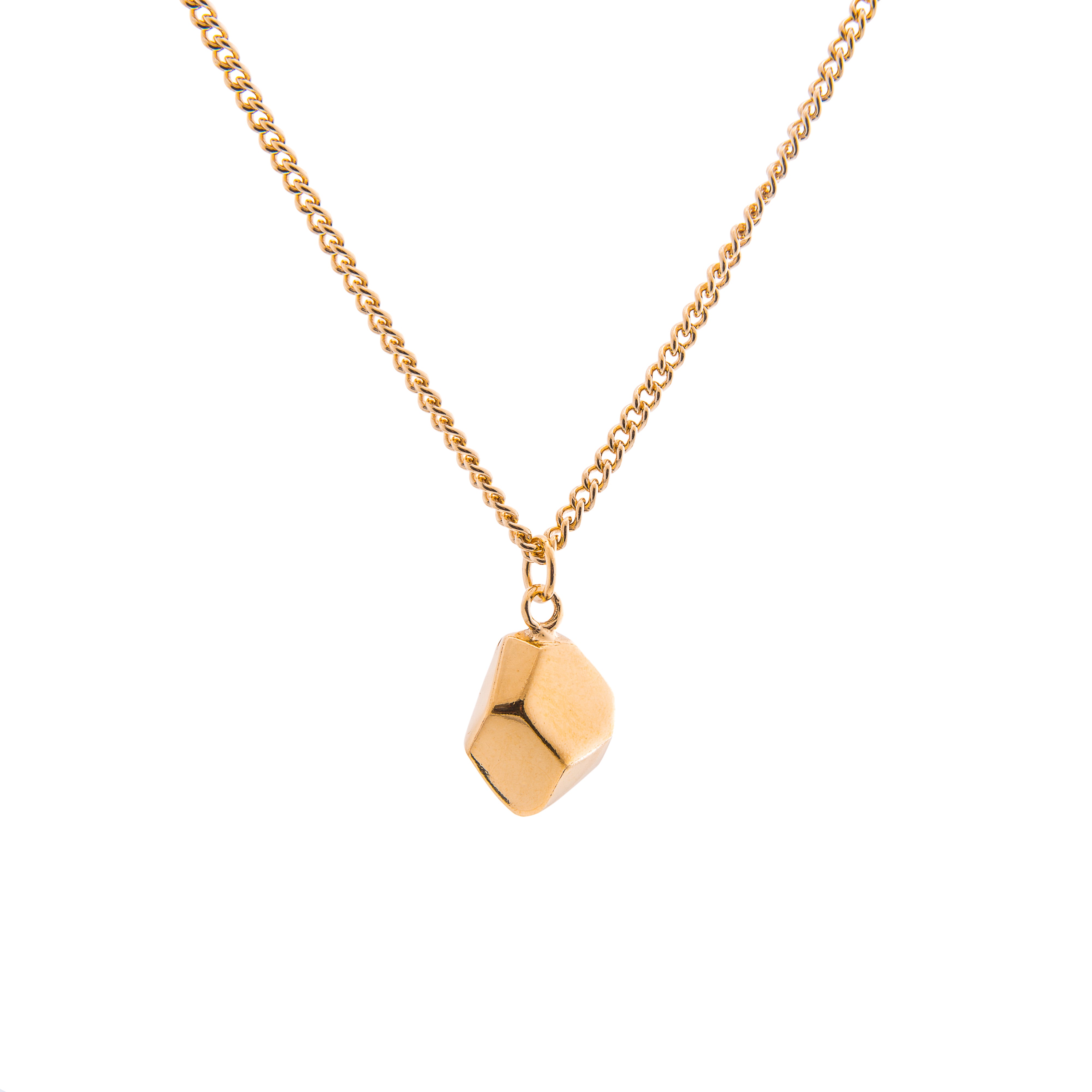 Mani Gold Plate Charm Pendant Necklace