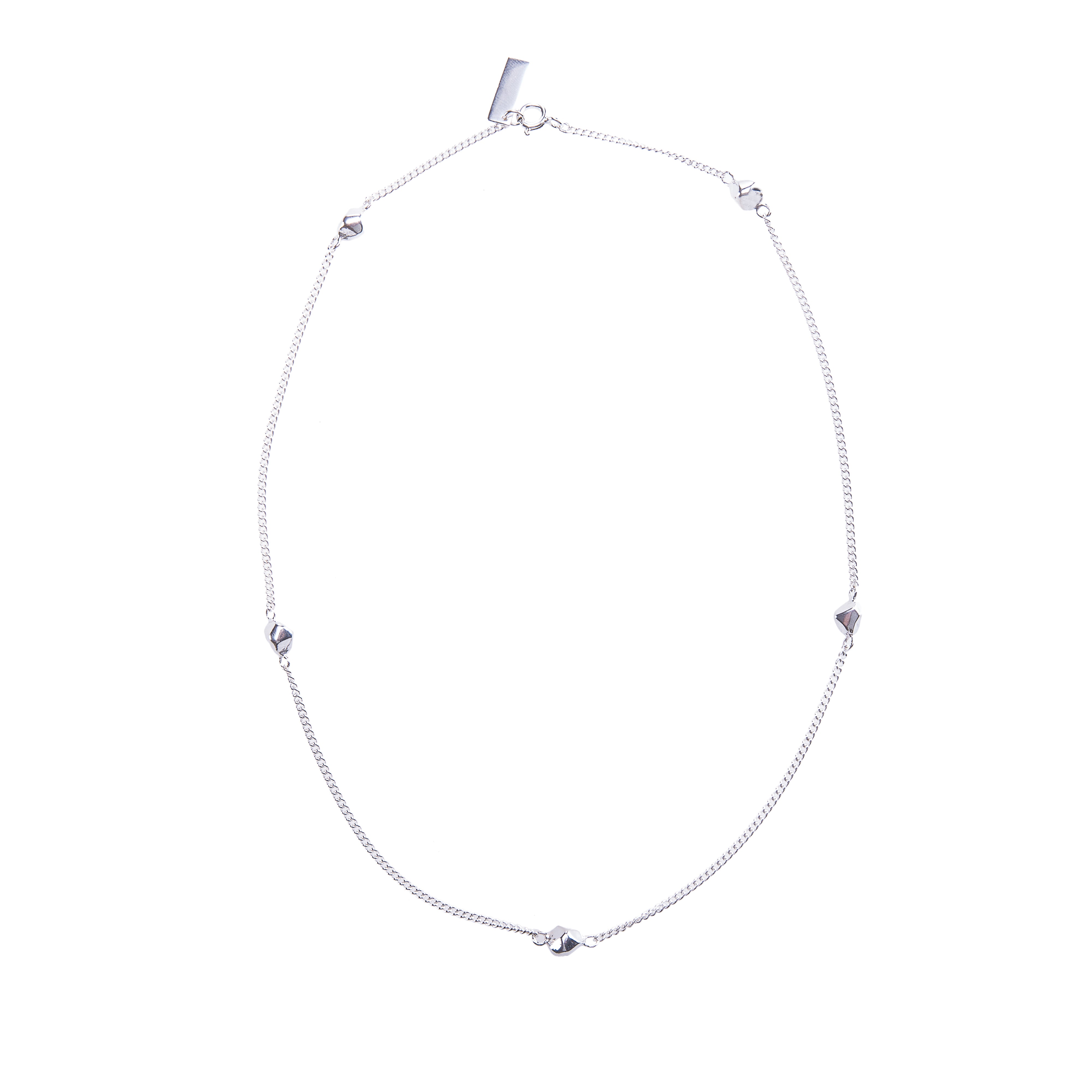 Mani Silver Charm Necklace