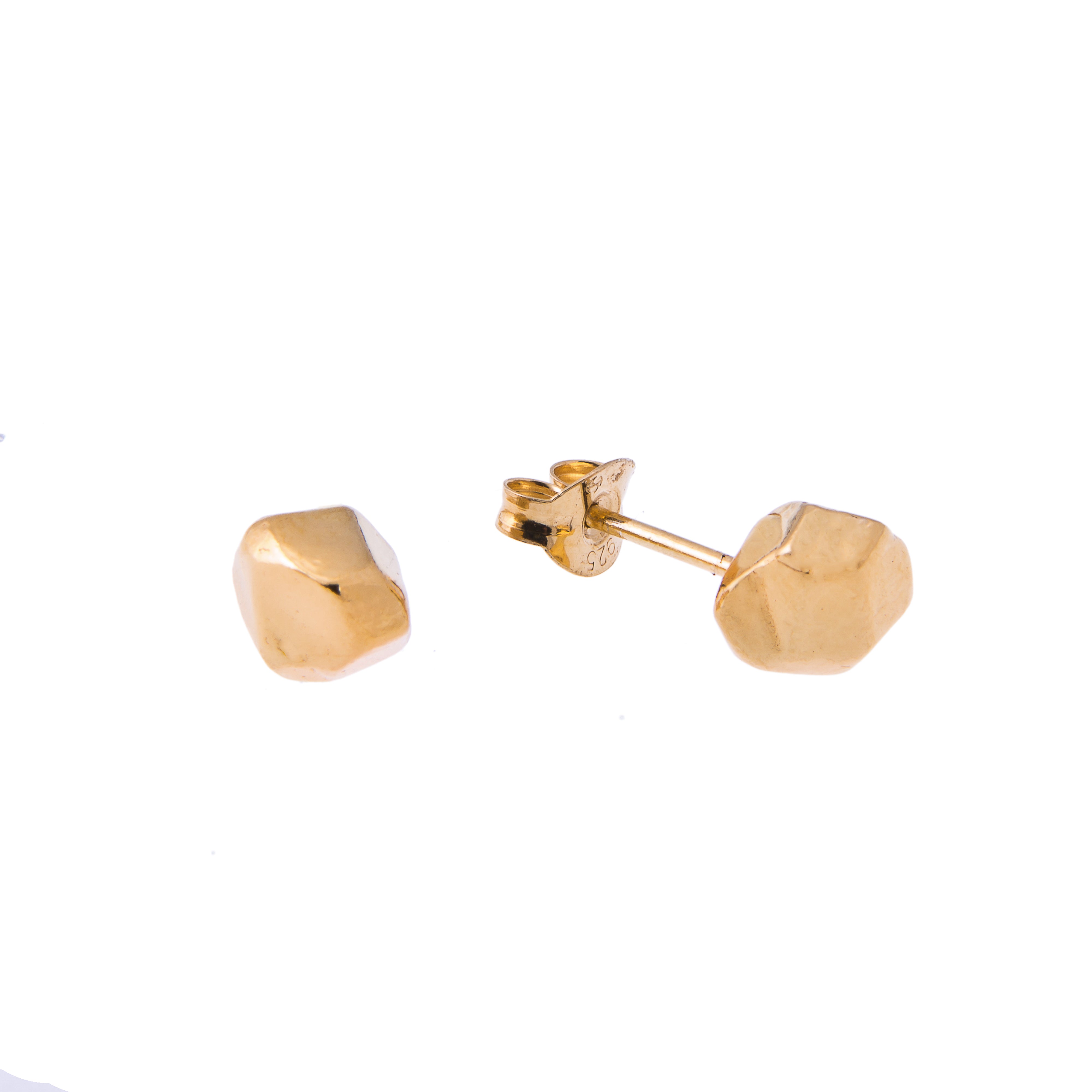 Mani Gold Stud Earrings