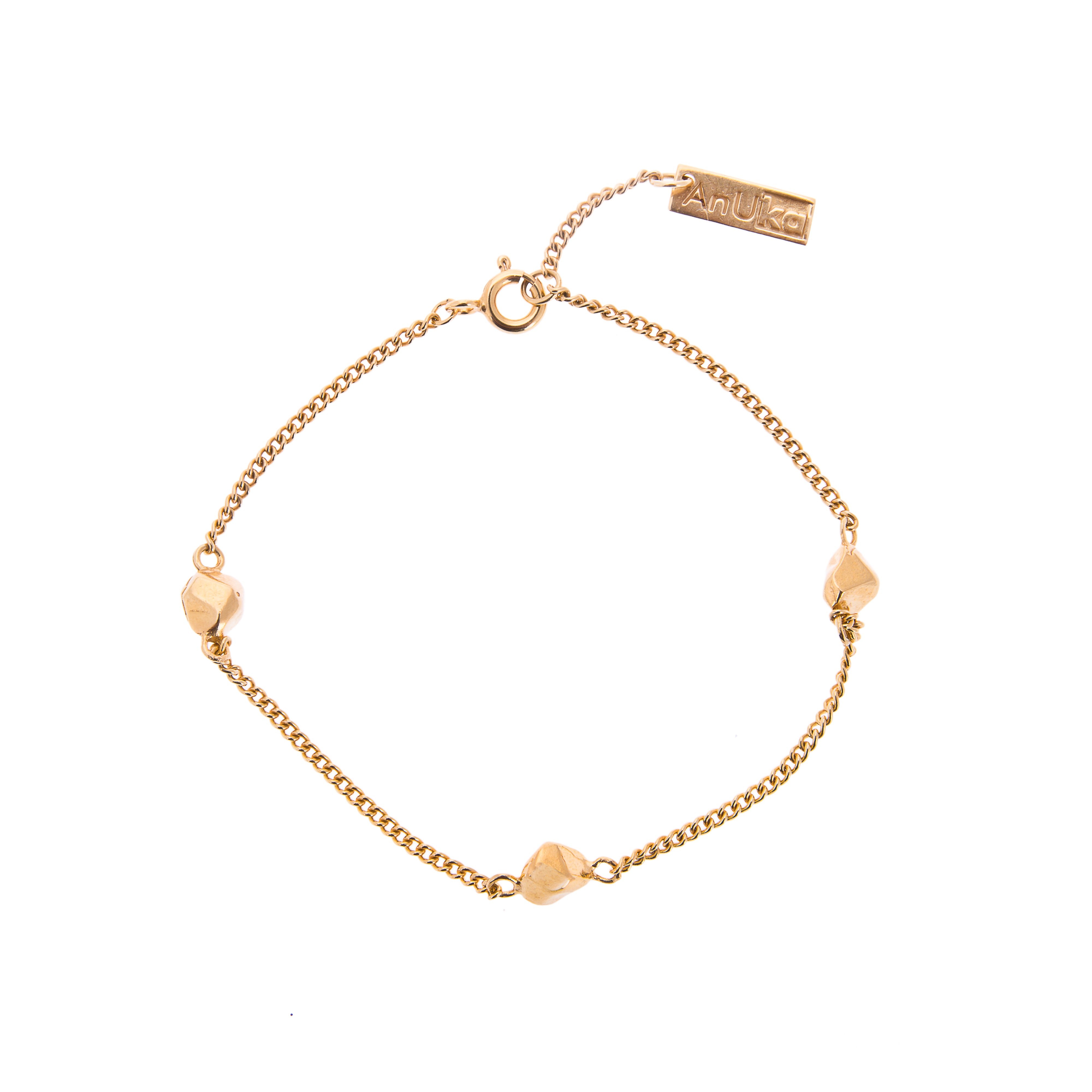 Mani Gold Vermeil Plate Charm Bracelet