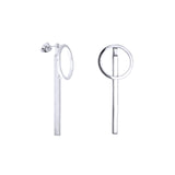 AMATI SILVER 2 WAY EARRING WITH BAR