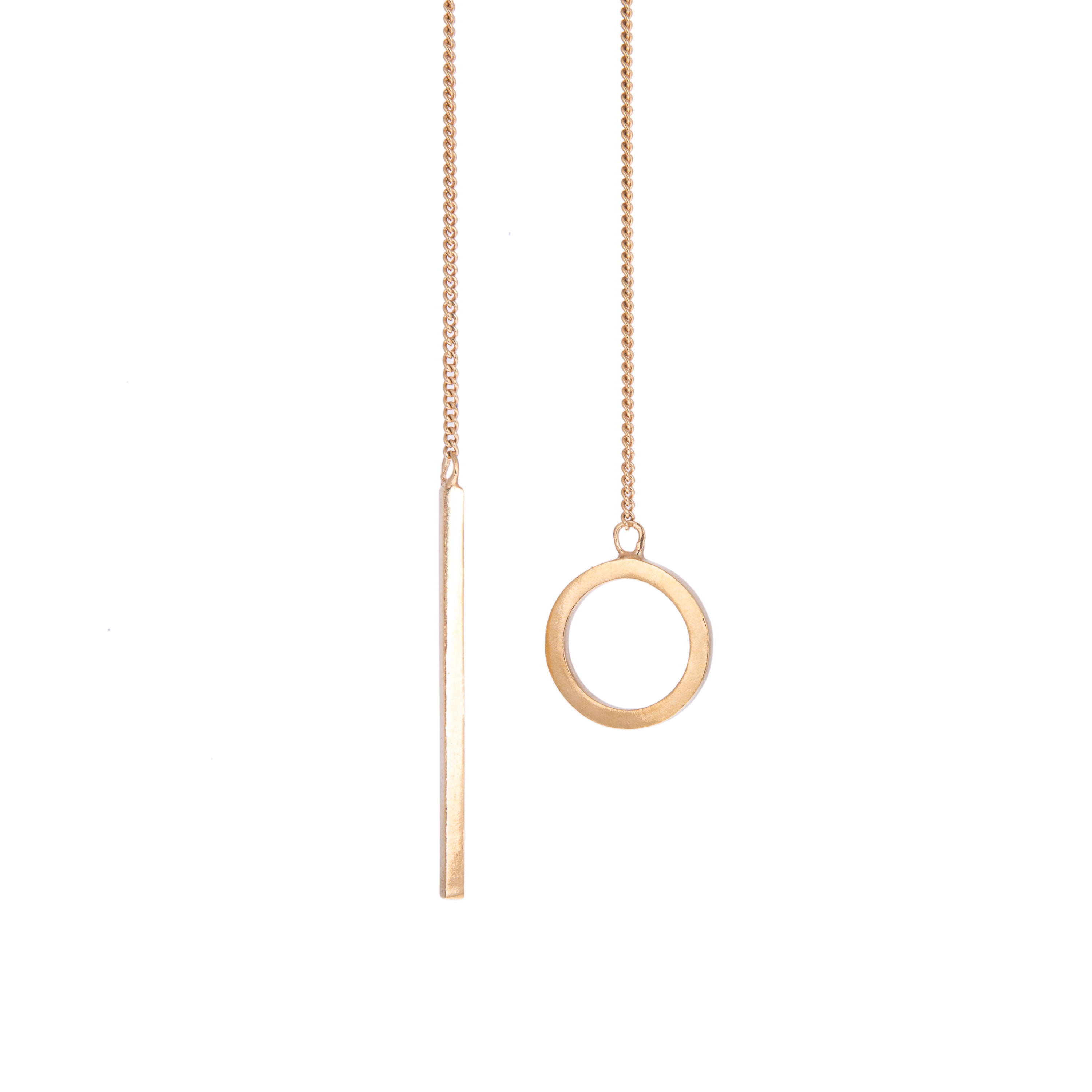 GOLD LARIAT NECKLACE