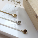 AMATI SILVER SMALL DISC NECKLACE