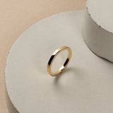 Flat Edge Wedding Band 2mm